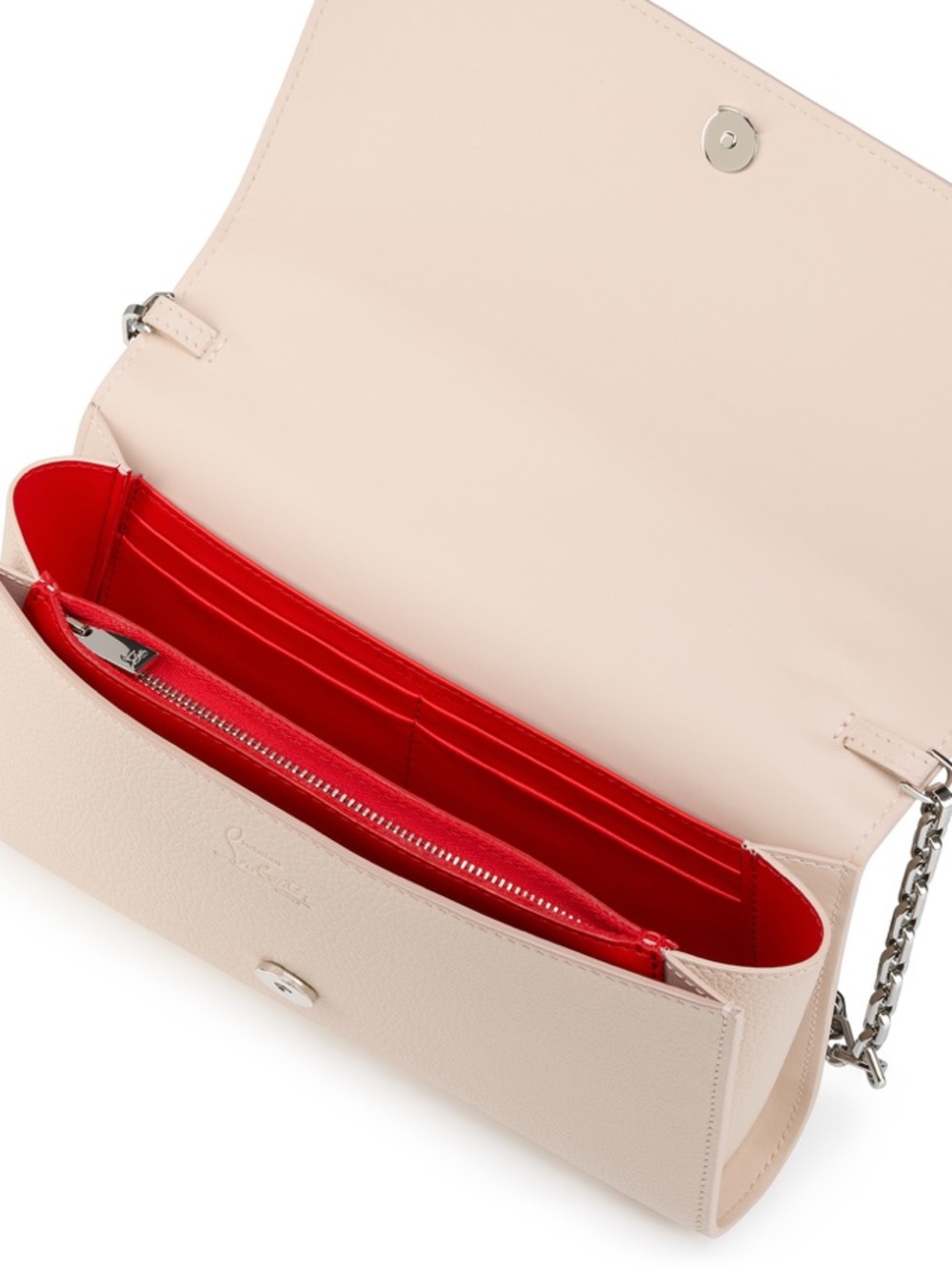 Christian Louboutin Paloma Clutch in Leche Beige with Silver Studs - Picture 5 of 13